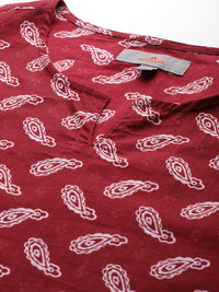 Anouk Ethnic Motifs Print Pure Cotton Kurta