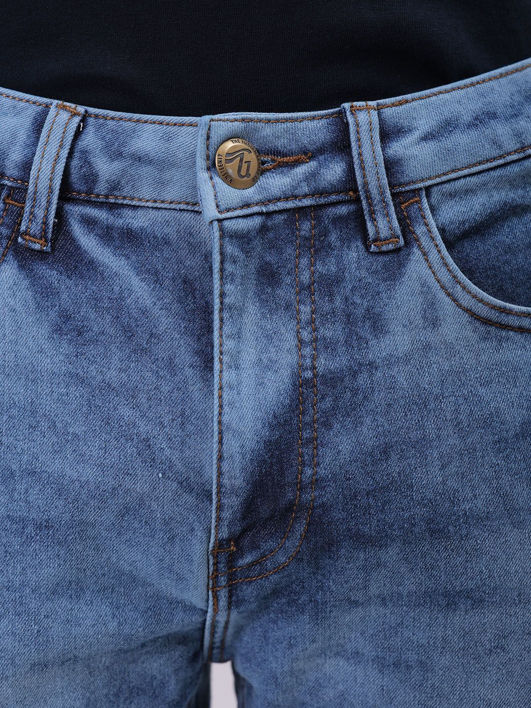 The Indian Garage Co Men Slim Fit Heavy Fade Jeans