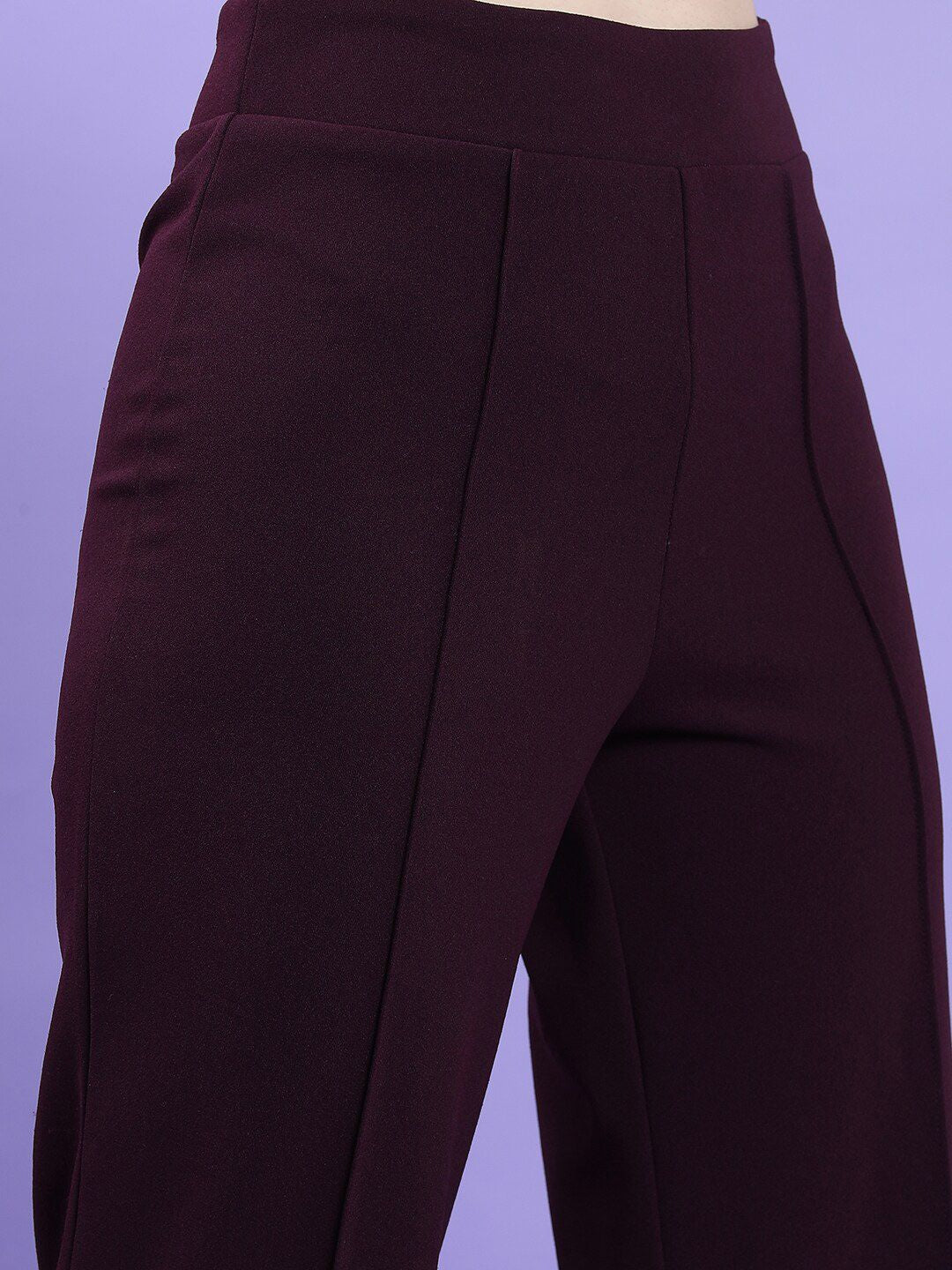 CHIC BY TOKYO TALKIES Women Flared Fit High-Rise Parallel Trousers