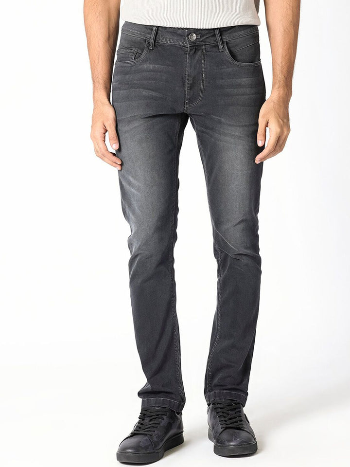 RARE RABBIT Men Hawkins Slim Fit Mid-Rise Cotton Jeans
