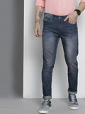 The Indian Garage Co Men Blue Slim Fit Light Fade Stretchable Jeans