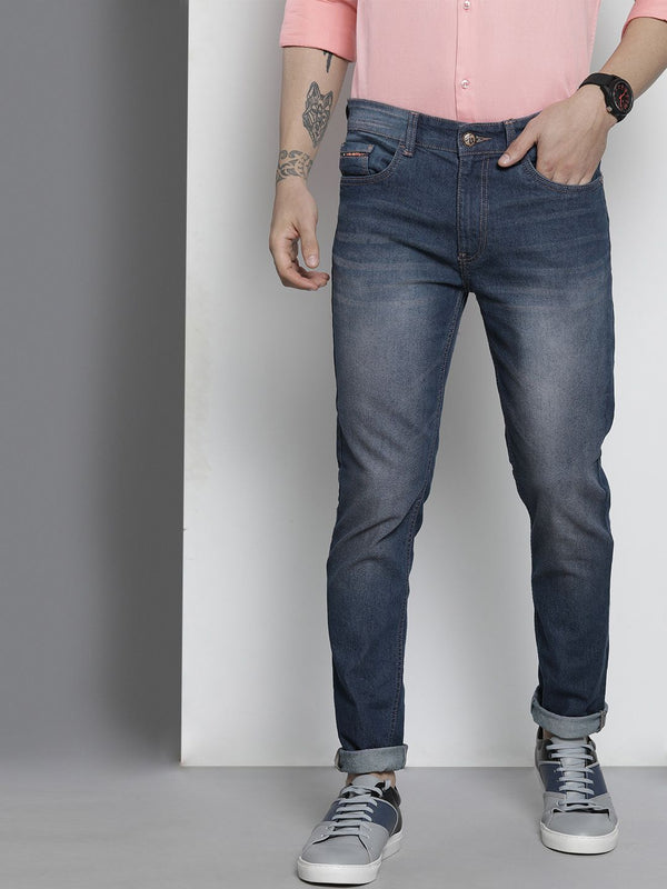 Garage CO Indian Lelaki Biru Slim Fit Light Fade