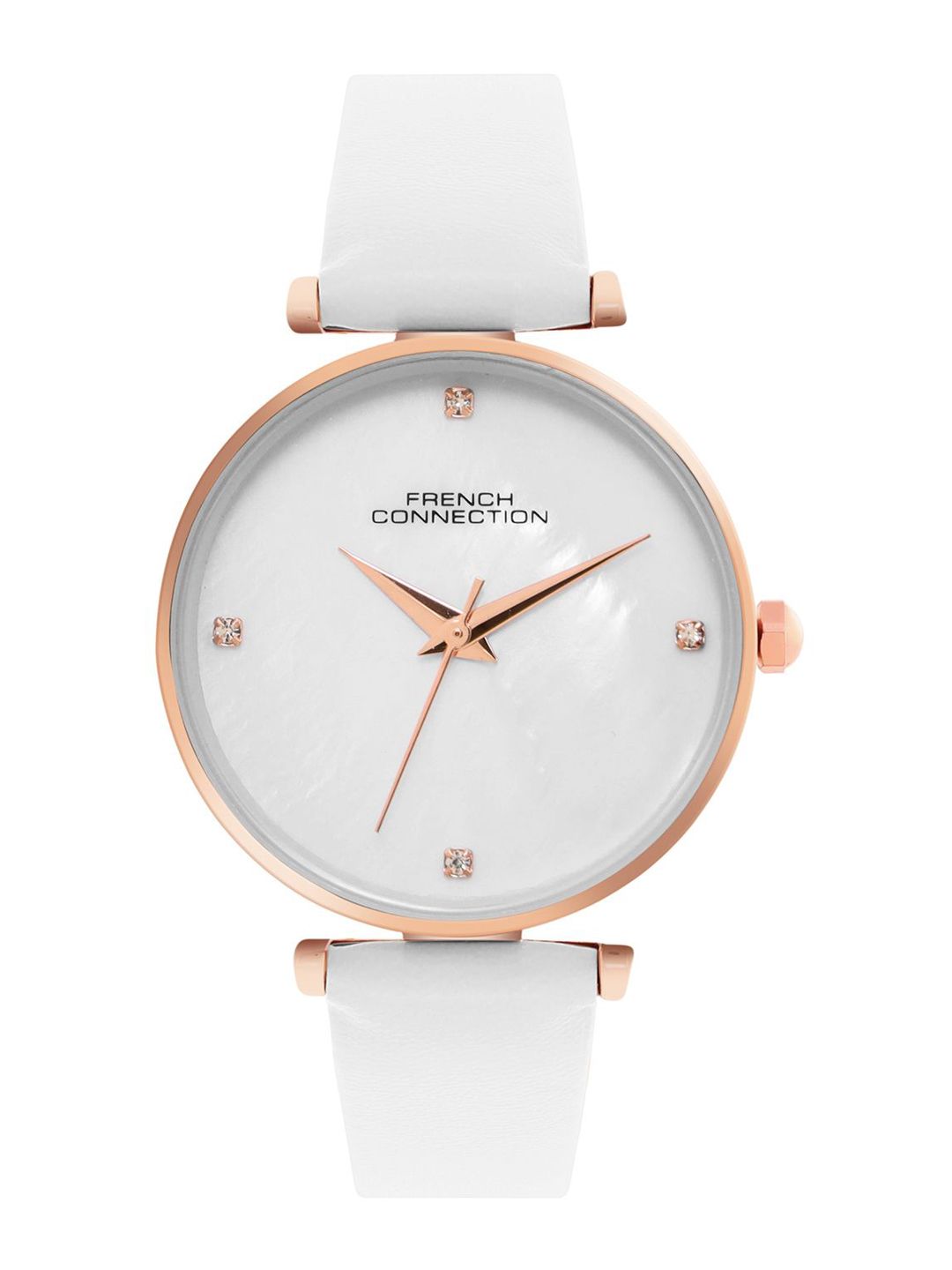 French Connection Women Mother of Pearl Dial &  Reset Time Analogue Watch FCN0147WL