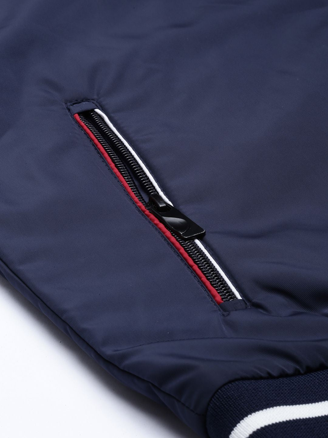 The Indian Garage Co Men Zip-Front Slim Fit Bomber Jacket