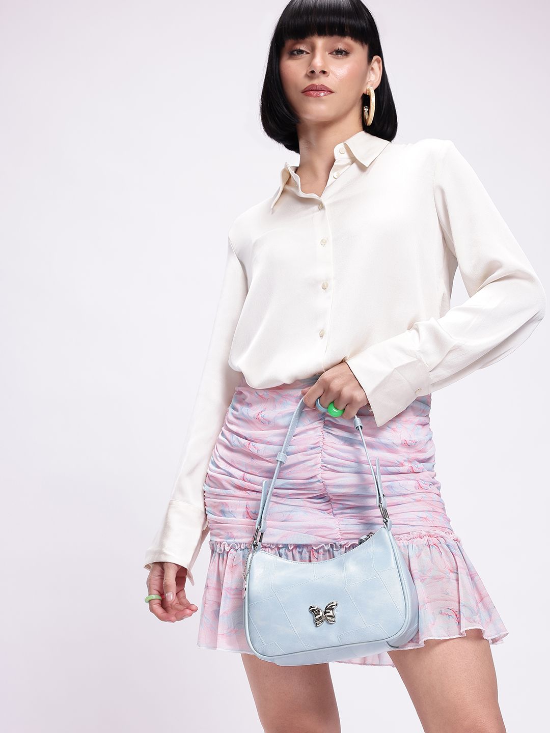 DressBerry Self-Design Baguette Hobo Bag