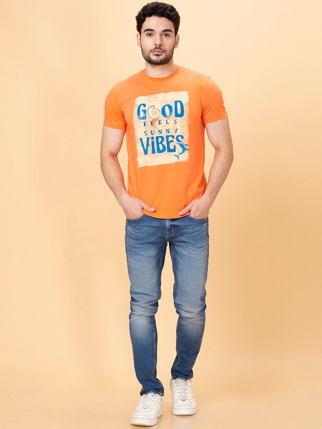 Being Human Men Slim Fit Mid Rise Clean Look Heavy Fade Jeans