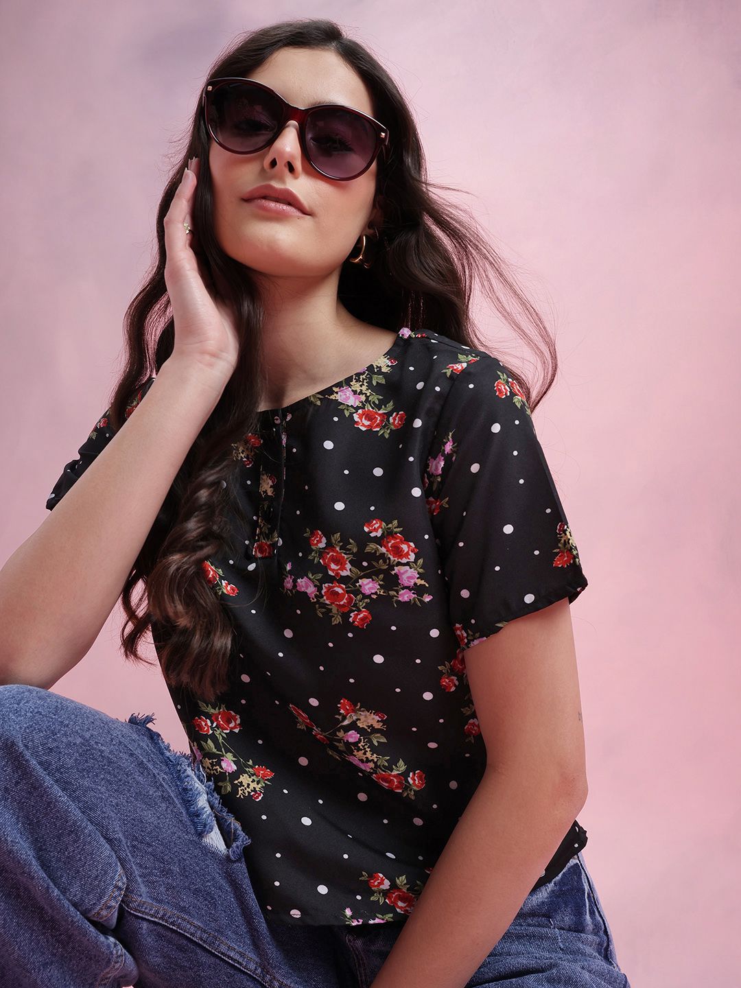 DressBerry Floral Print Top