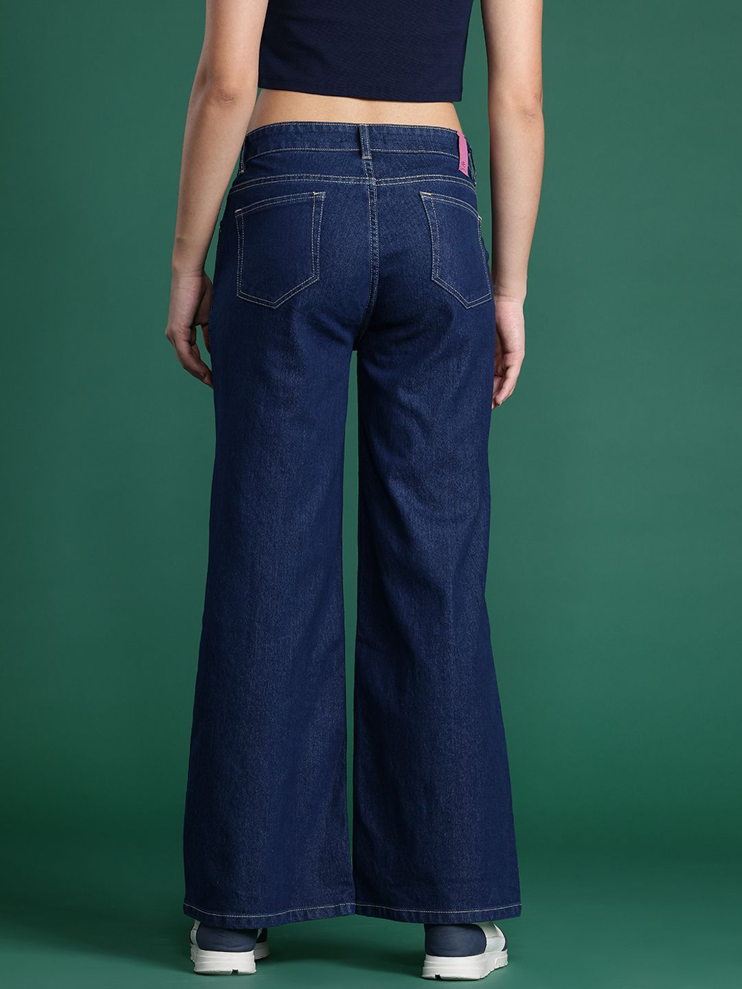 DressBerry Women Wide Leg Printed Stretchable Jeans