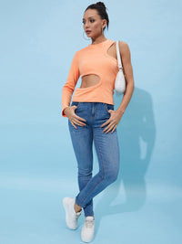 Athena Round Neck Cut-Outs Top