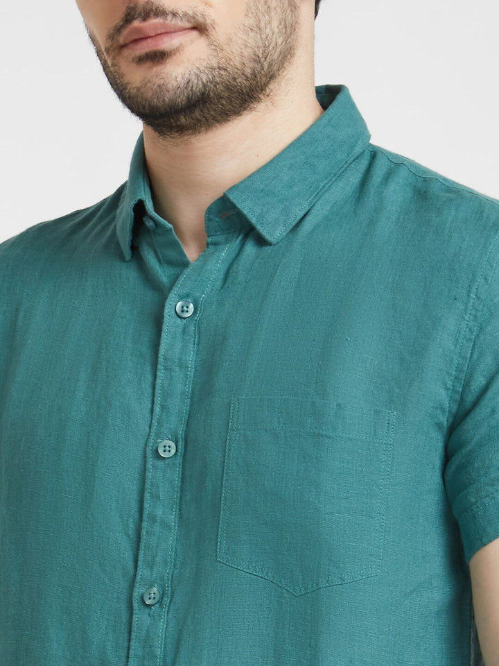 SPYKAR Linen Classic Opaque Casual Shirt