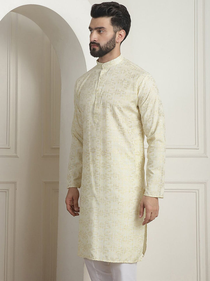 SOJANYA Printed Mandarin Collar Long Sleeves Straight Kurta