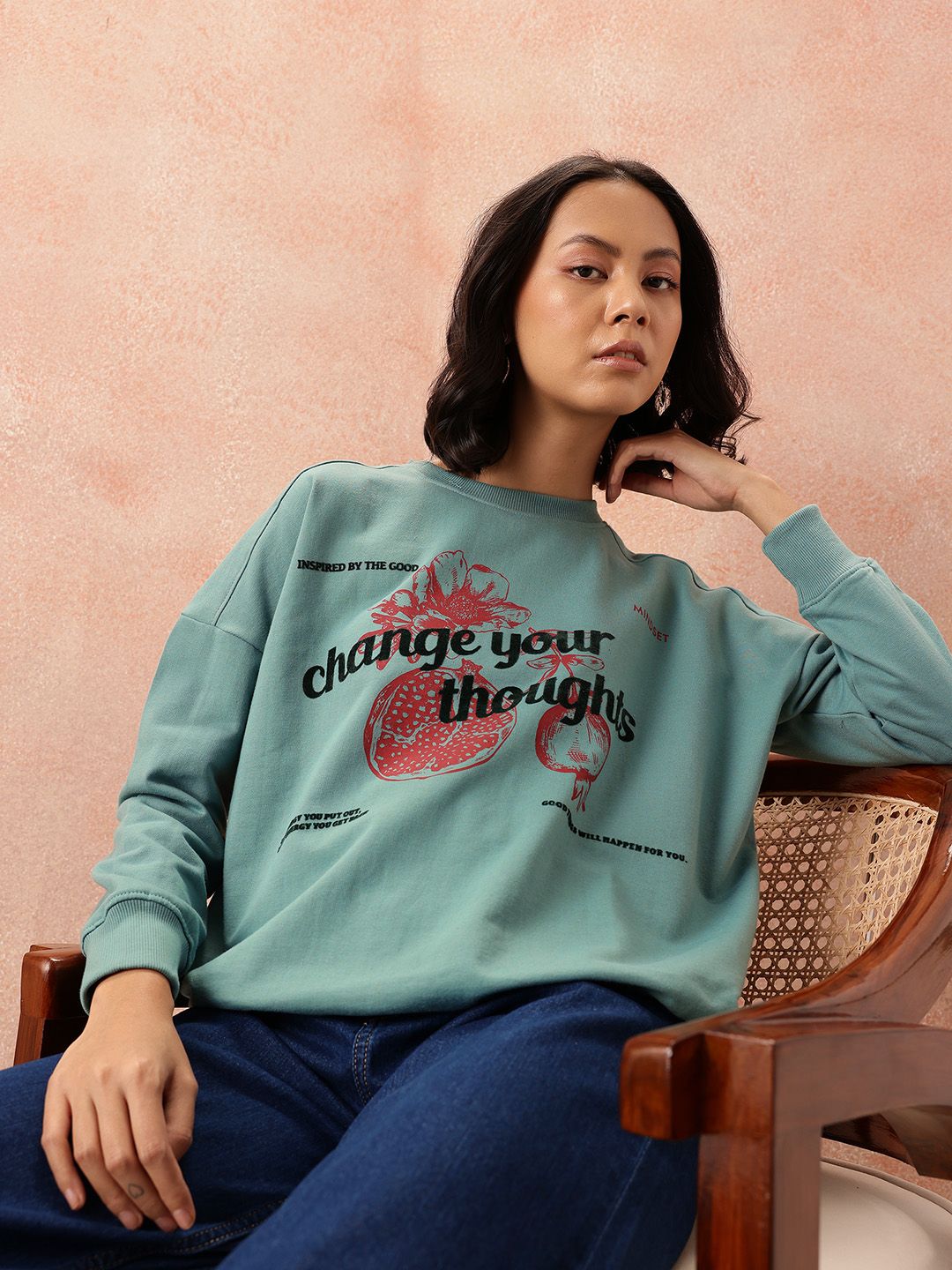 all about you Printed Sweatshirt