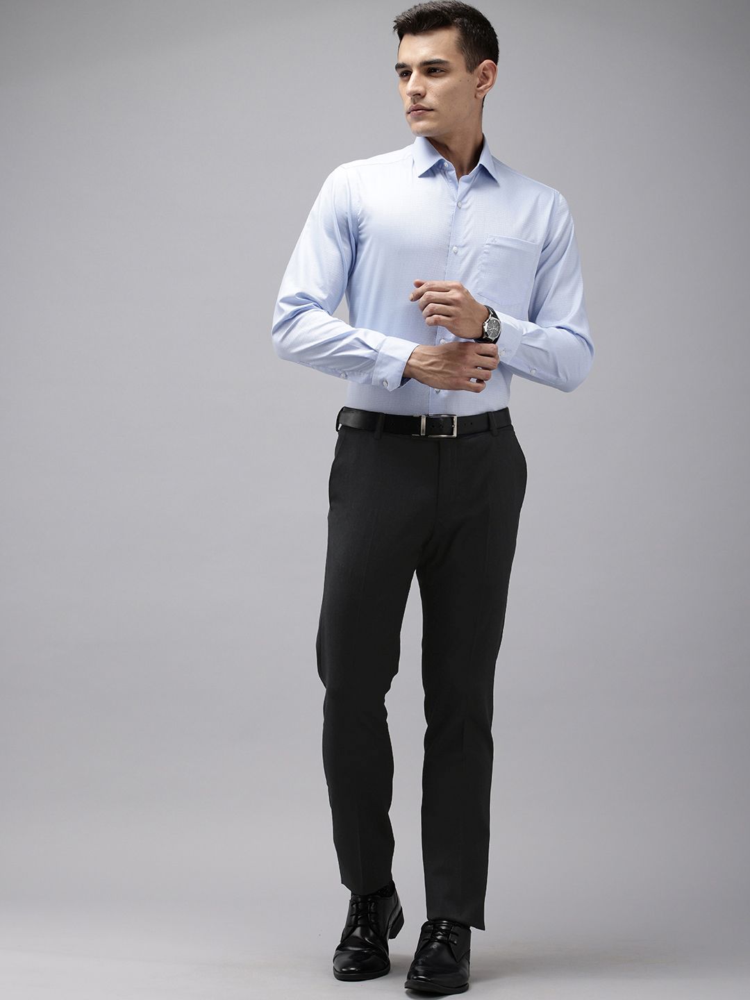 Park Avenue Men Hudson Tailored Slim Fit Formal Trousers