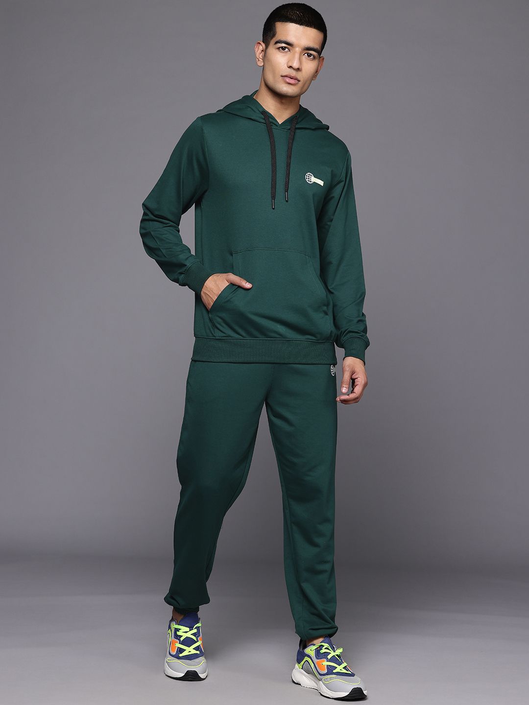 HRX by Hrithik Roshan Men Printed Hooded Lifestyle Tracksuit