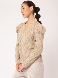 DressBerry K-Style Staple Open-Knit Textured Top