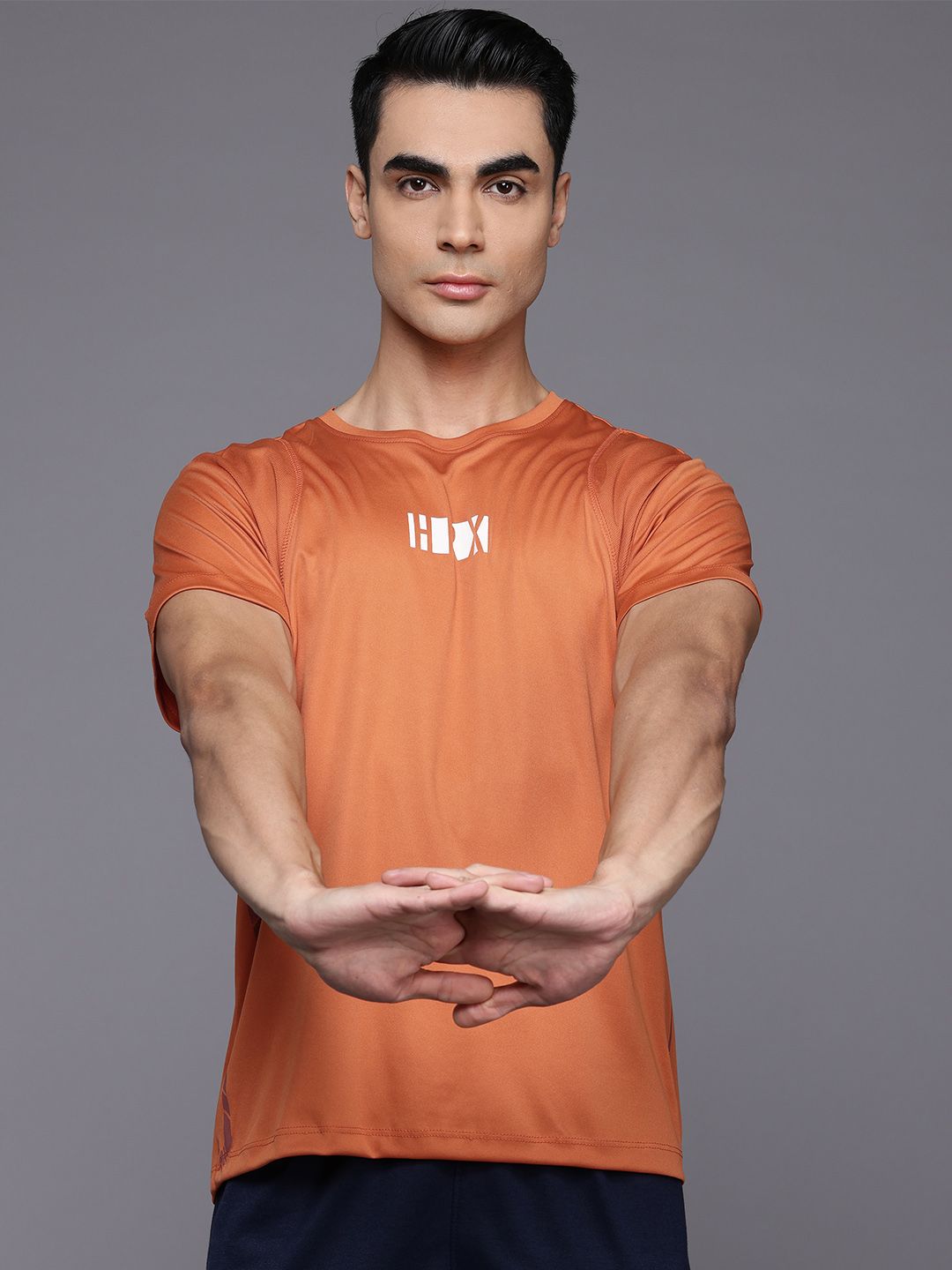 HRX by Hrithik Roshan Men Printed Rapid-Dry Training T-shirt