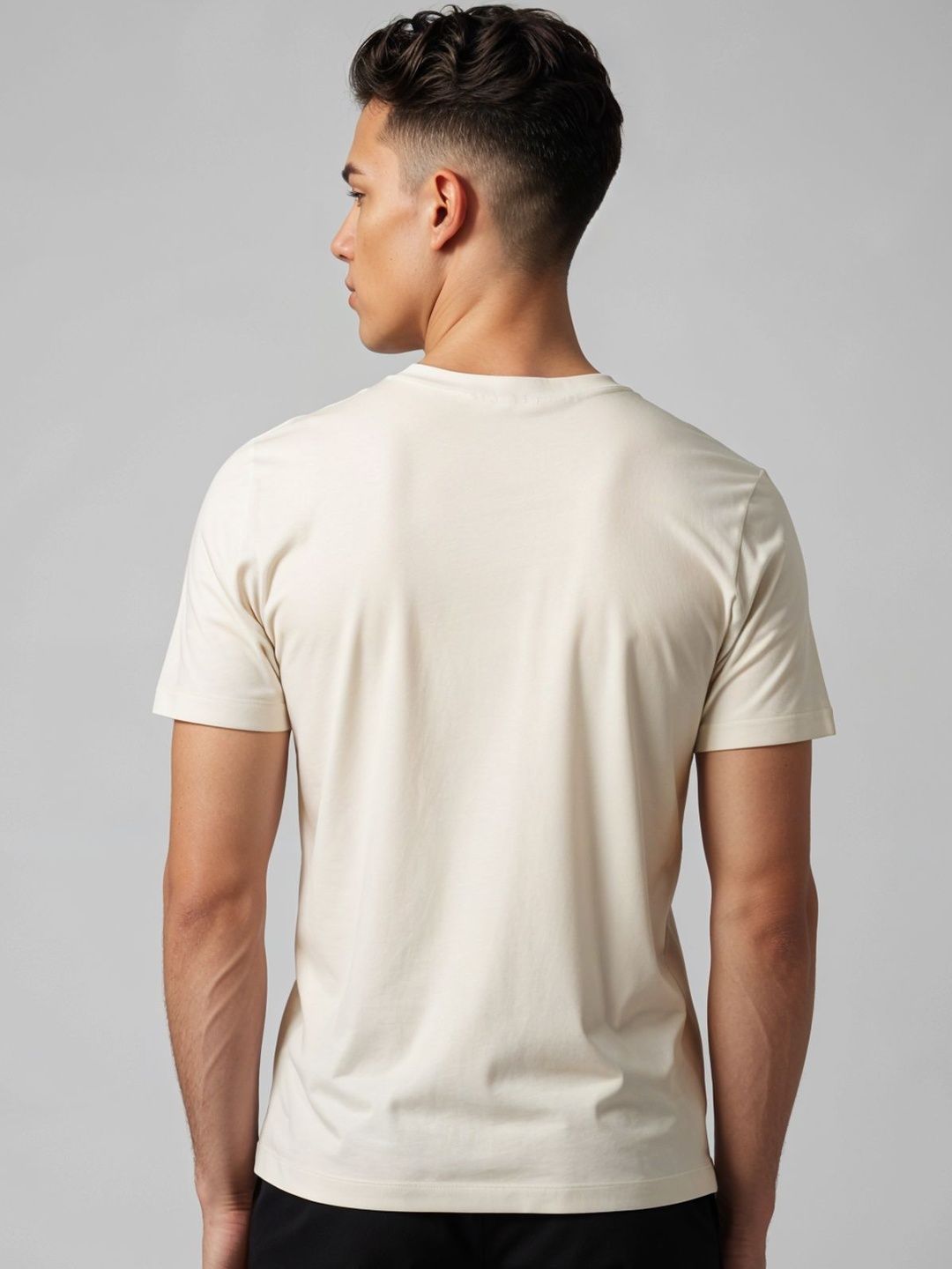 ADRO Graphic Bercetak Leher Bulat Mesra Kulit T-shirt Fit Biasa