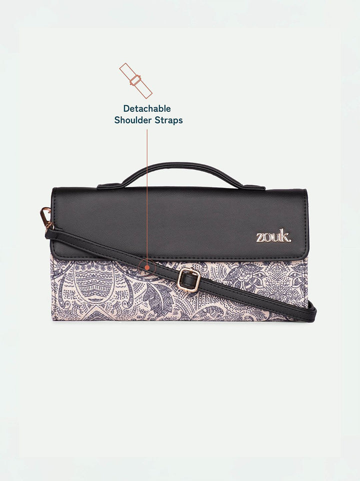 ZOUK Rhea Kapoor Colaba Shirin Textured Water Resistant Jute Envelope Clutch