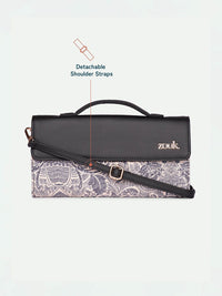 ZOUK Rhea Kapoor Colaba Shirin Textured Water Resistant Jute Envelope Clutch