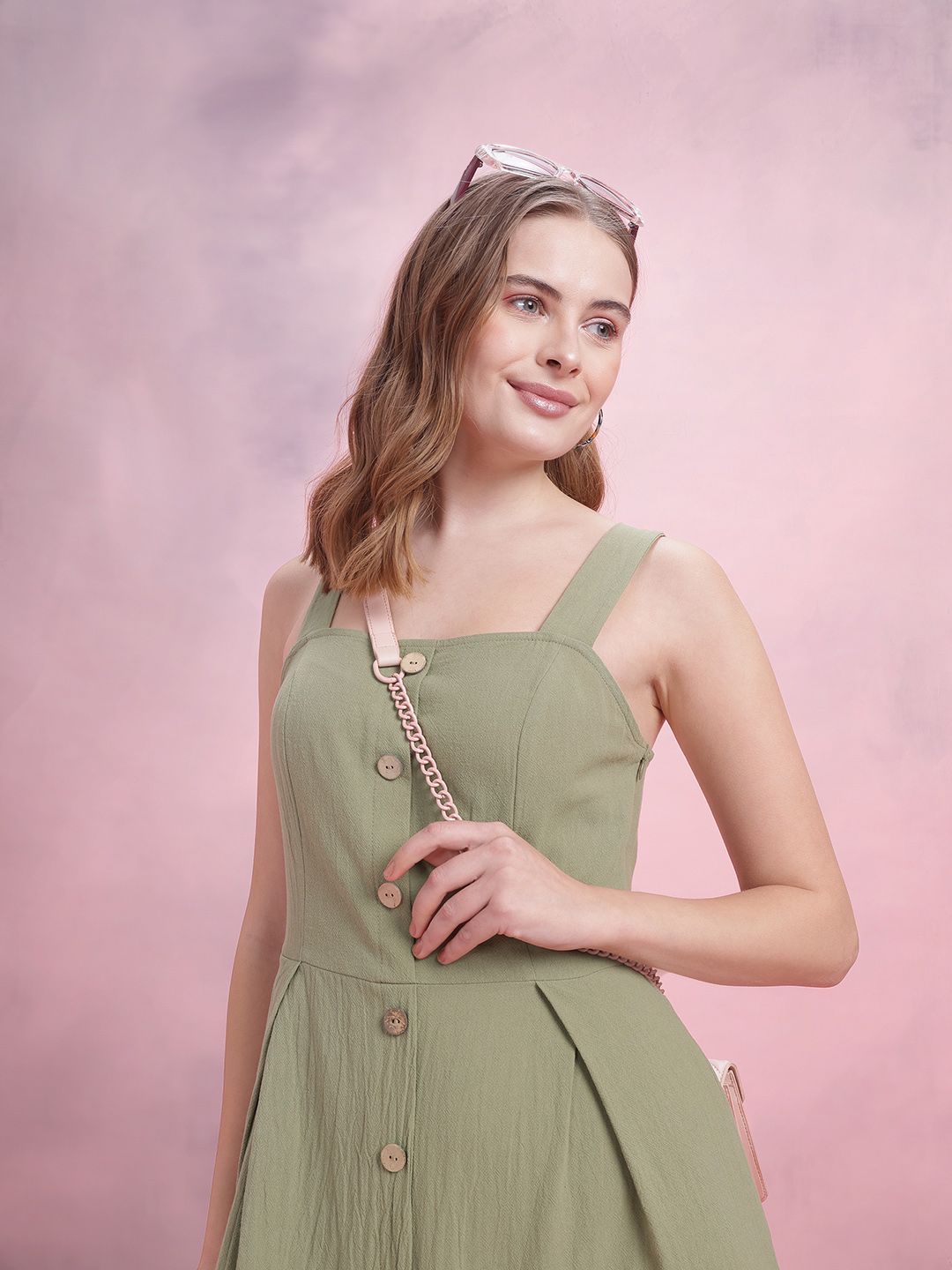 DressBerry Side Slit A-Line Midi Dress