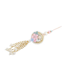 Voylla Timeless Designer Floral Beaded Bhaiya Bhabhi Rakhi