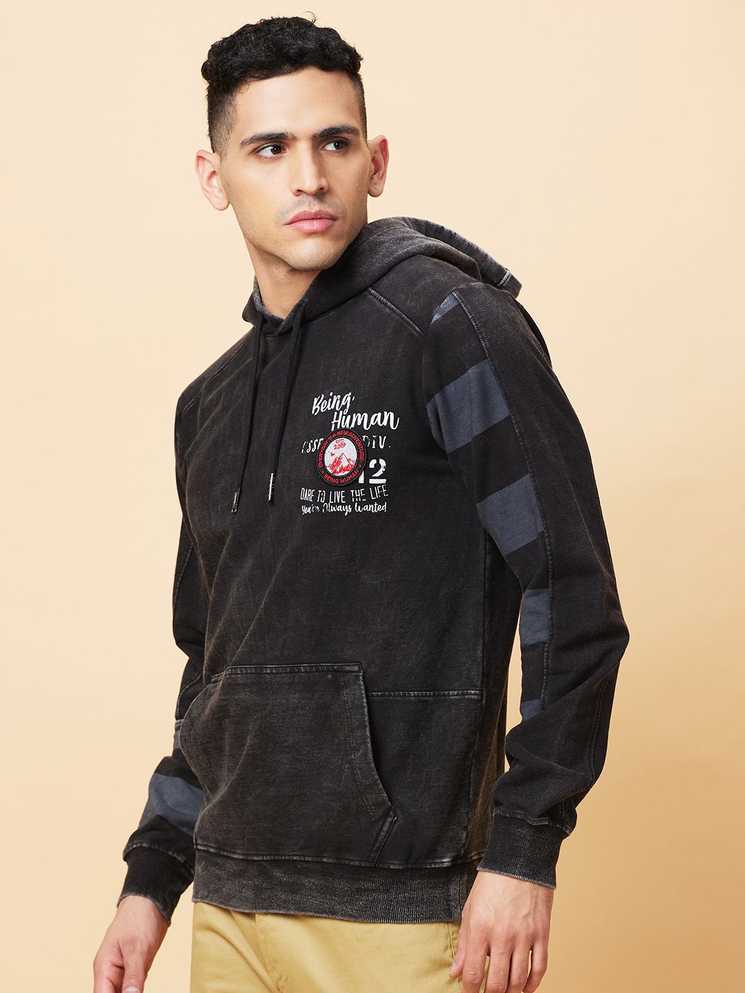 Being Human Printed Hooded Sweatshirts