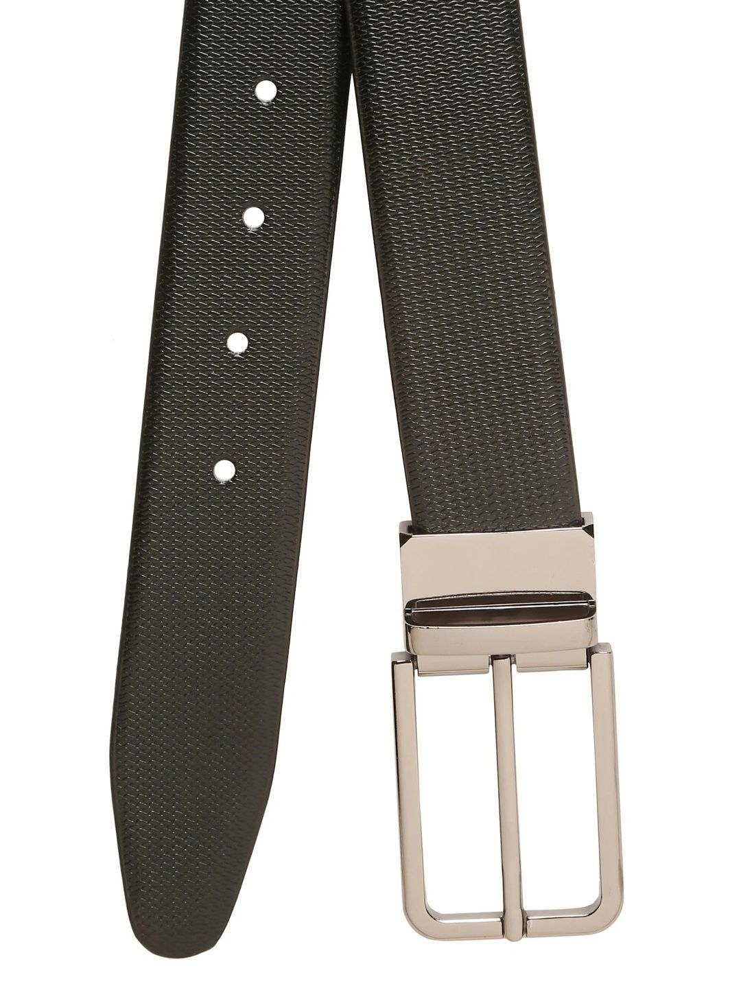 Teakwood Leathers Men Textured Leather Reversible Belt