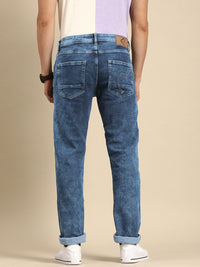 Menjadi Lelaki Manusia Lurus Biru Lurus Cahaya Pudar Asid Cuci seluar jeans