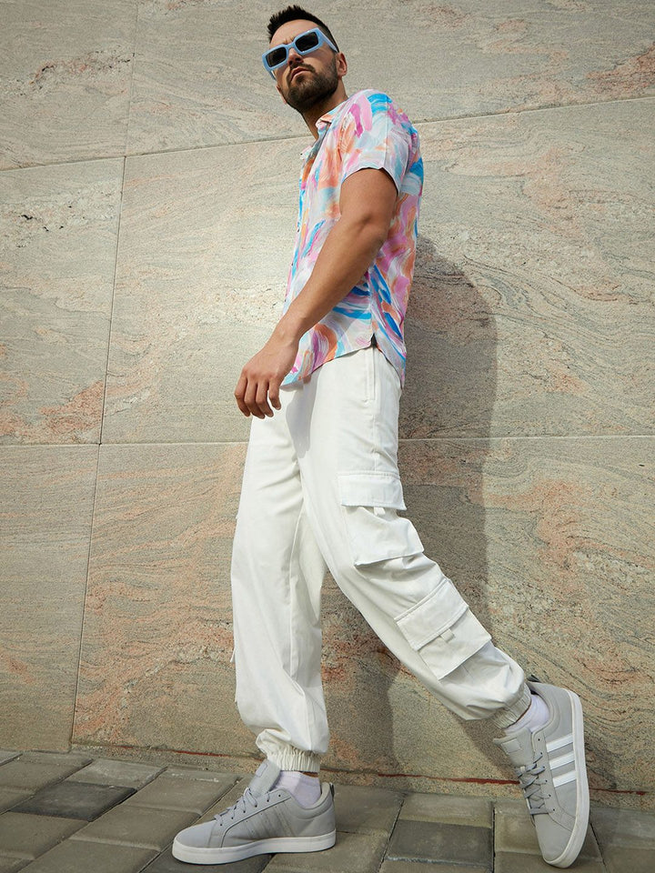 Campus Sutra Men Relaxed Loose Fit Easy Wash Joggers Trousers