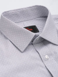 Raymond Slim Fit Geometric Self Design Pure Cotton Formal Shirt
