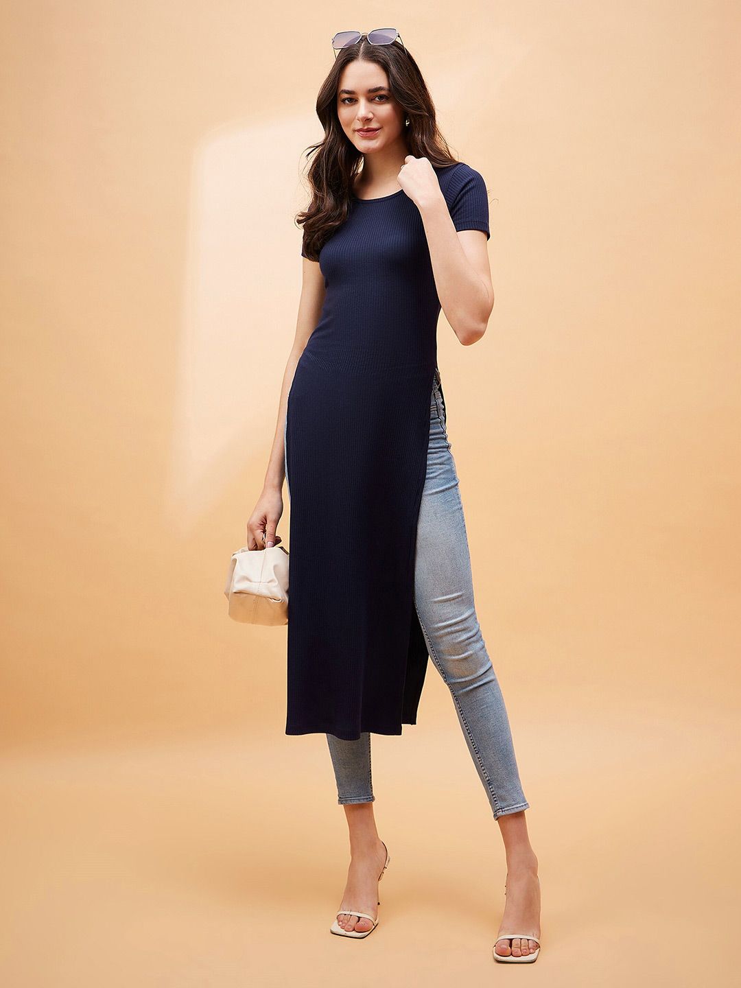 SASSAFRAS BASICS Knitted Longline Top