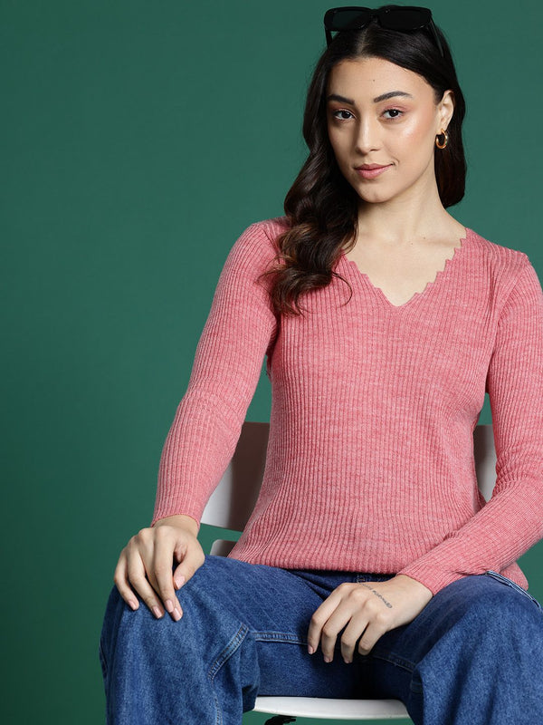 DressBerry Knitted V-neck Pullover
