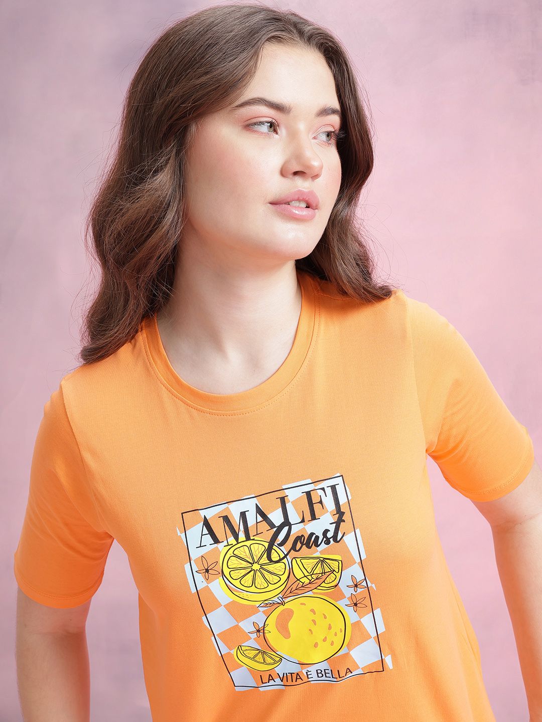 DressBerry Graphic Printed Pure Cotton T-shirt