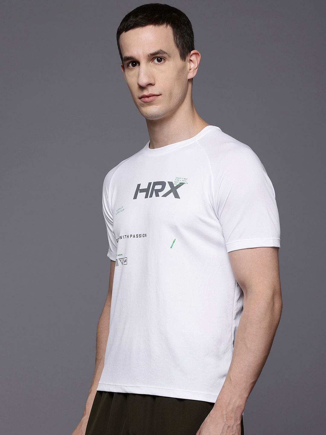 HRX by Hrithik Roshan Rapid-Dry Typography Print Running T-shirt