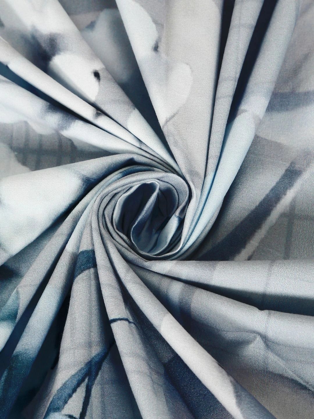 Moda Rapido X KLOTTHE Grey & Blue Floral 400 TC Bedsheet with 2 Pillow Covers