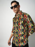 VASTRADO Men Classic Spread Collar Floral Printed Slim Fit Casual Shirt