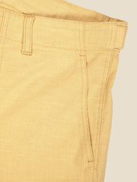 Thomas Scott Men Smart Regular Fit Mid-Rise Easy Wash Linen Chinos Trousers