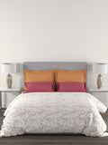 MYTRIDENT Eden Garden Flat 144TC Queen Cotton 1 Bedsheet with 2 Pillow Covers