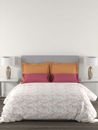 MYTRIDENT Eden Garden Flat 144TC Queen Cotton 1 Bedsheet with 2 Pillow Covers
