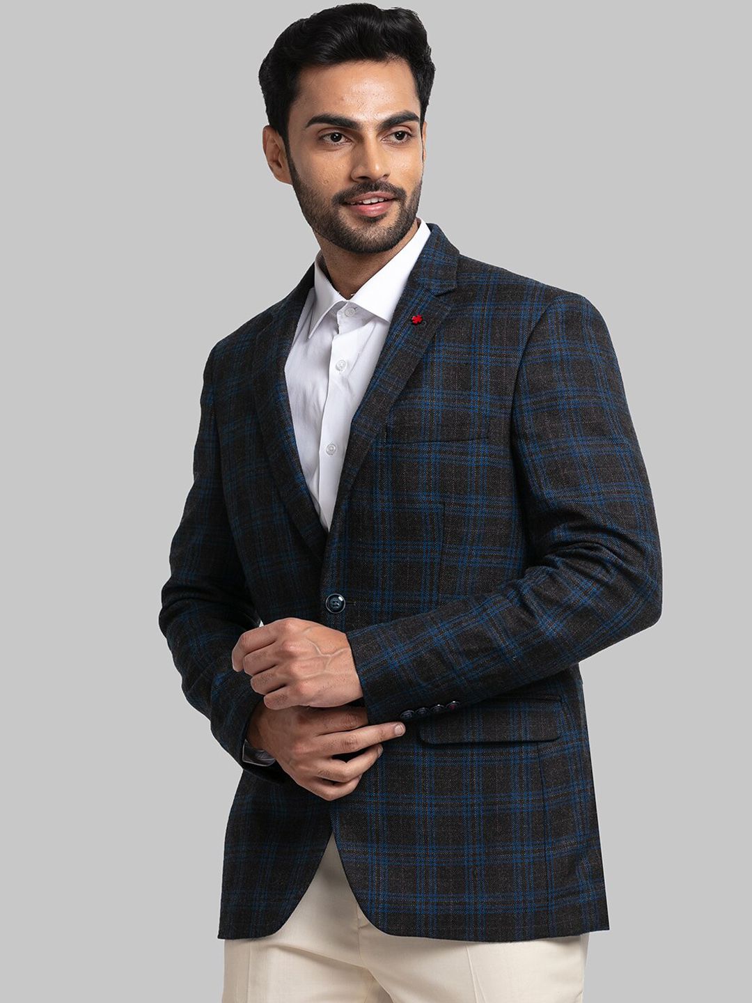 Raymond Men Checked Single Breasted Formal Blazers