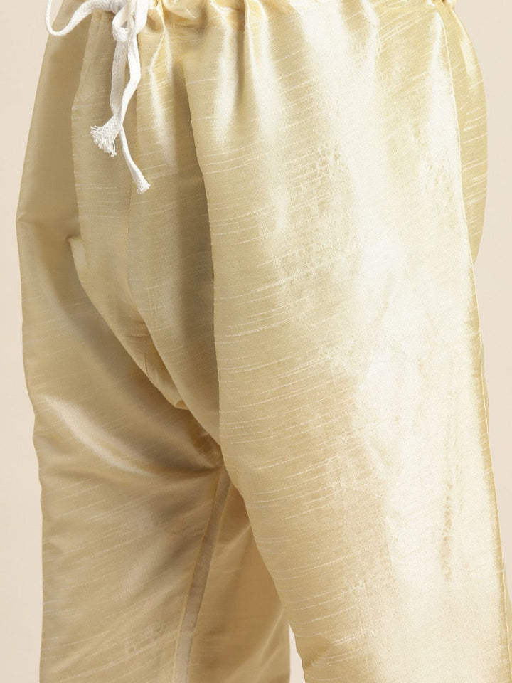 SOJANYA Men Solid Kurta with Churidar & Woven Design Nehru Jacket