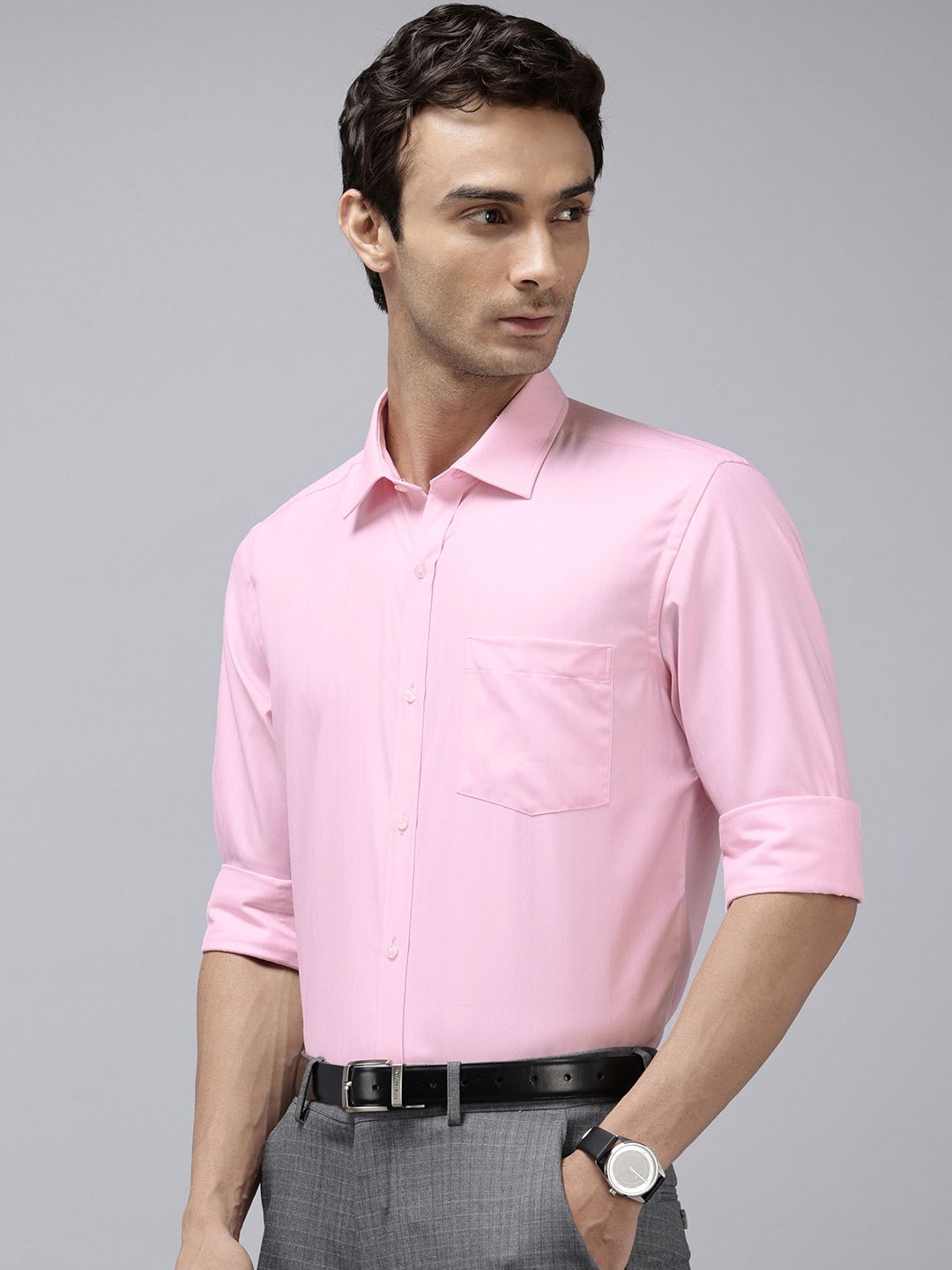 Park Avenue Slim Fit Textured Formal Shirt