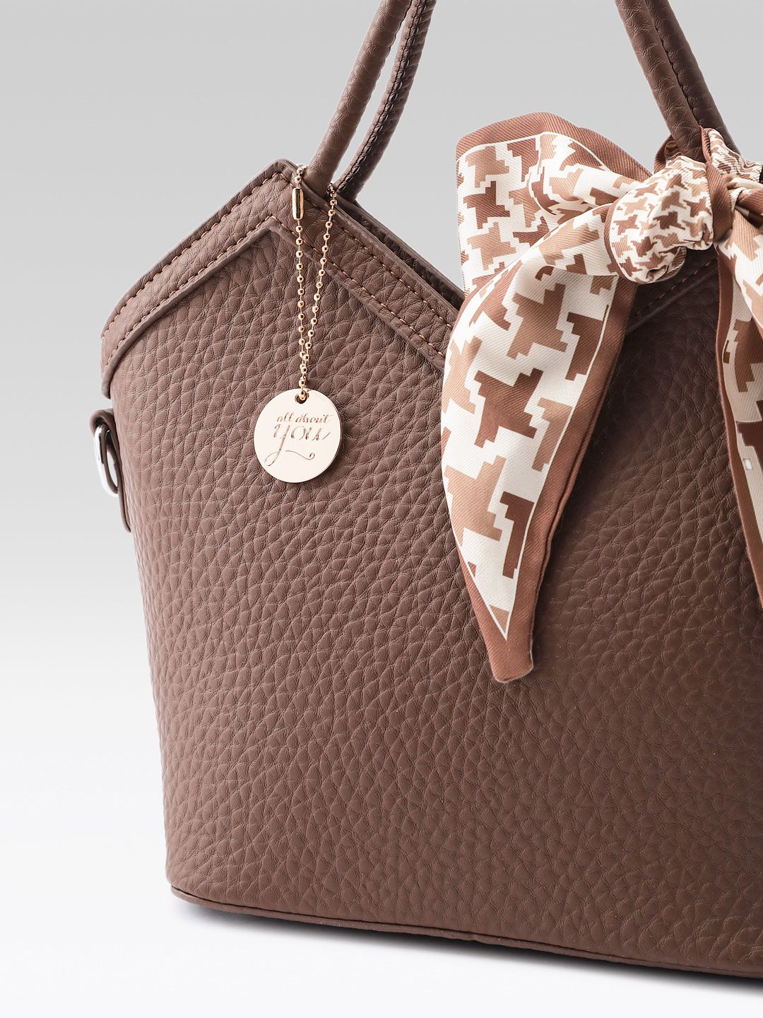 all about you Structured Handheld Bag with Bow Detail