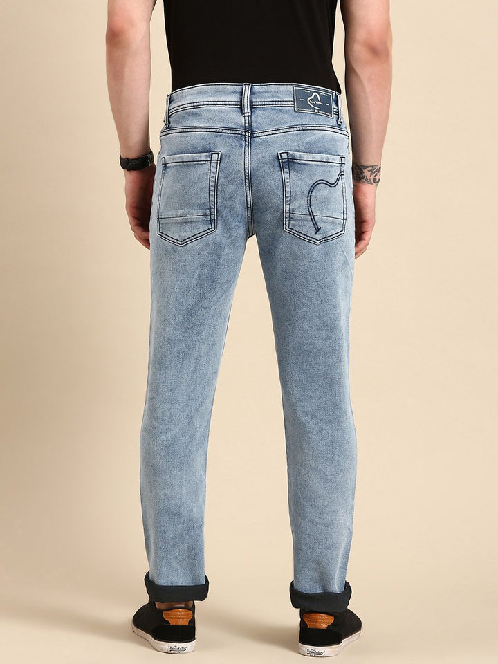 Being Human Men Slim Fit Heavy Fade Stretchable Jeans