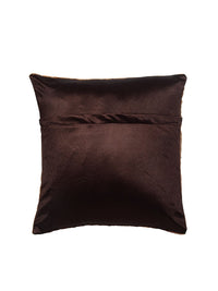 HOSTA HOMES Brown Set of 5 Floral Embossed Velvet Square Cushion Covers