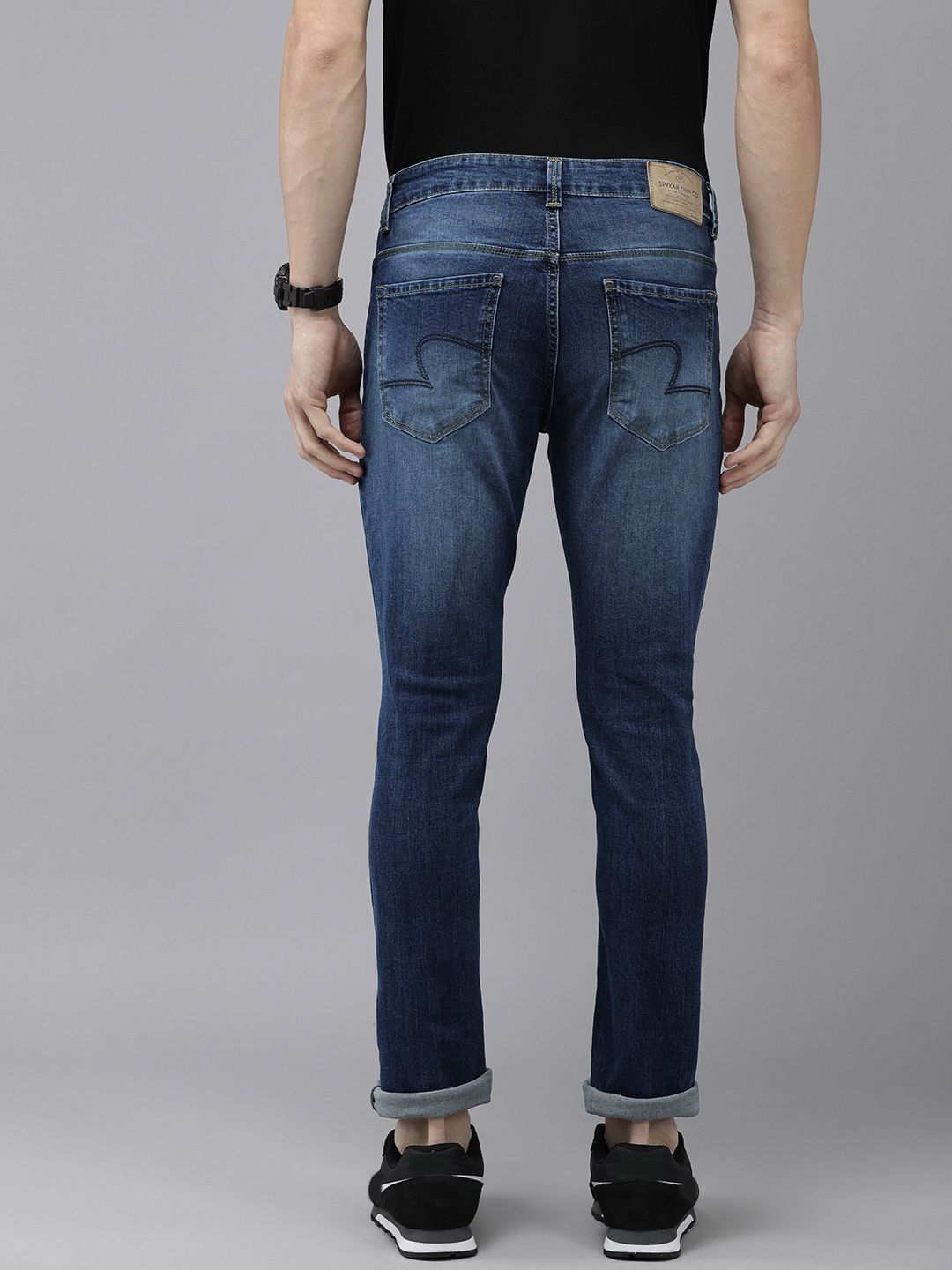 SPYKAR Men Blue Skinny Fit Low-Rise Light Fade Stretchable Jeans