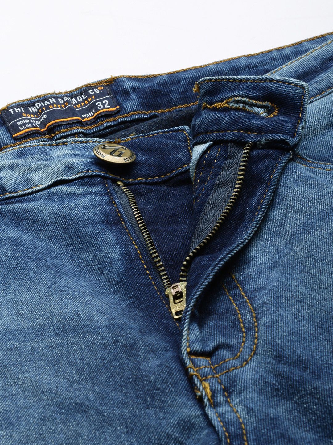 The Indian Garage Co Men Relaxed Fit Light Fade Stretchable Jeans