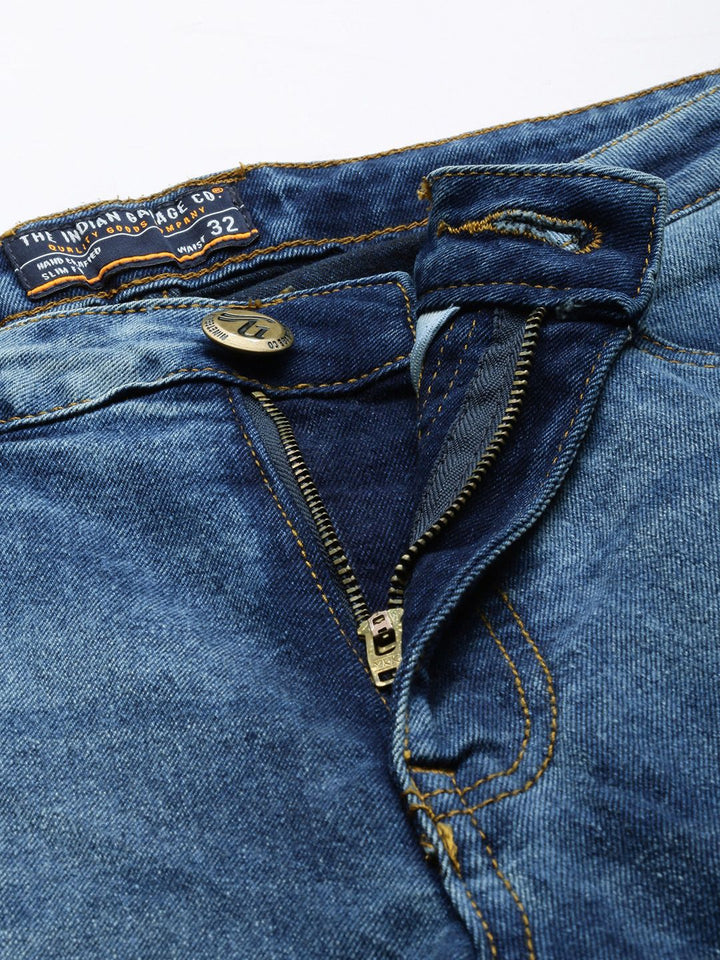 The Indian Garage Co Men Relaxed Fit Light Fade Stretchable Jeans