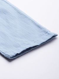 The Indian Garage Co Men Blue Striped Trousers