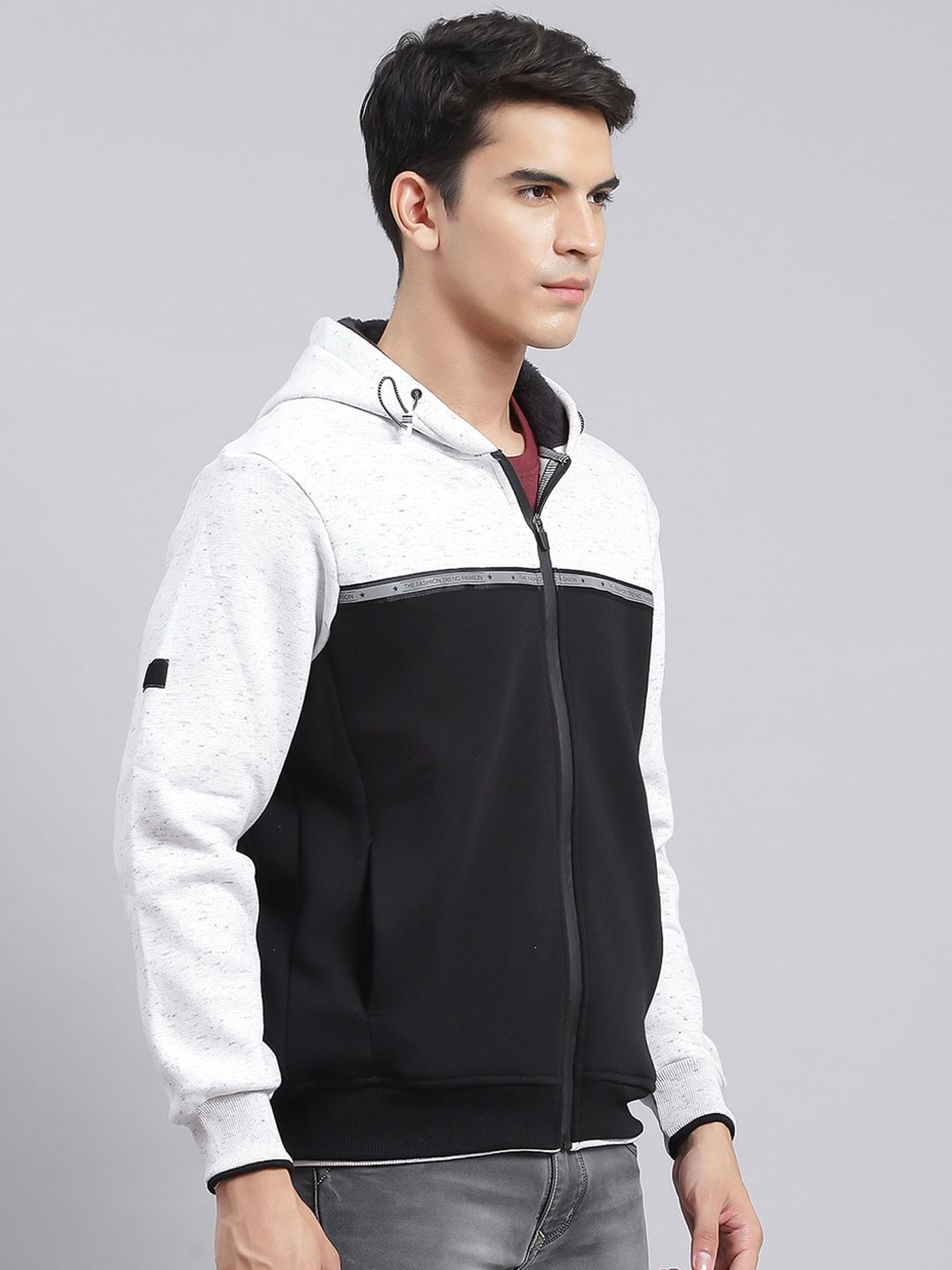 Monte Carlo Colourblocked Cotton Hooded Sweatshirt